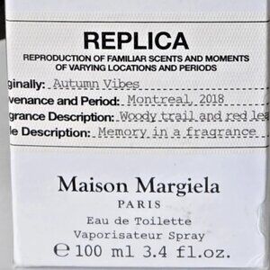 $170-Maison Margiela Replica Autumn Vibes unisex EDT 3.4 oz, Batch 22W41Y5